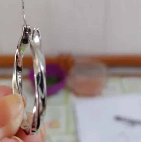 Chunky Large Hoop Earrings | 925 Sterling Silver - Picture 7 of 11